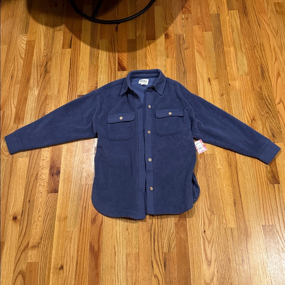 Roxy Cozy Button Up Sherpa Jacket - Picture 1 of 8